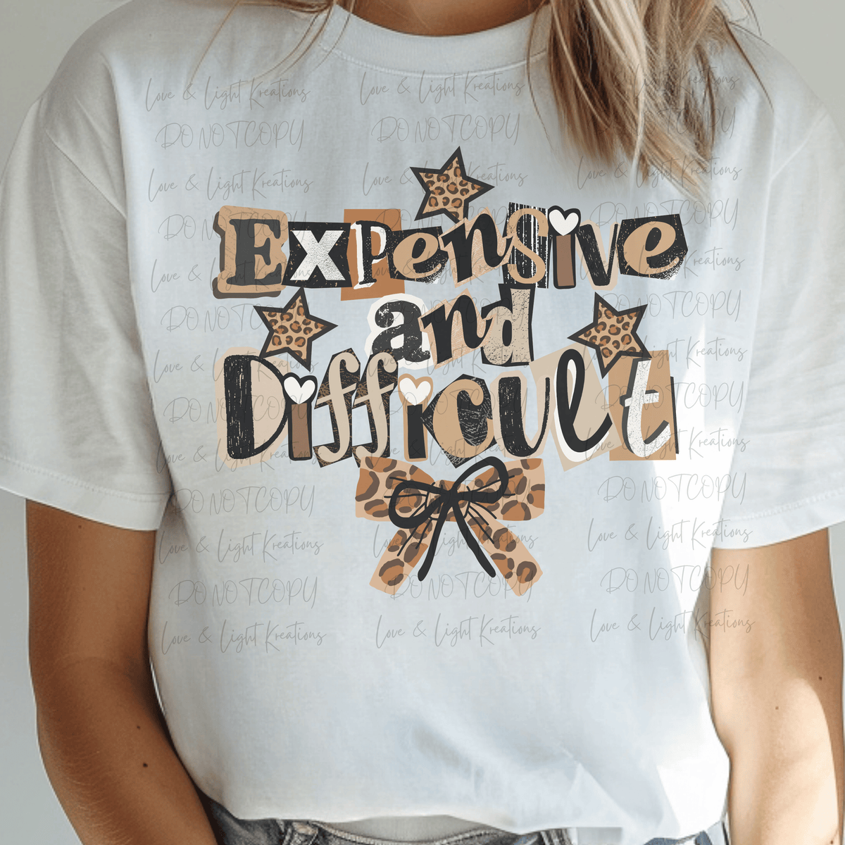 Expensive and Difficult Magazine Letters with Leopard Print