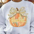 Fall Colored Paint Stroke Thankful Pumpkin