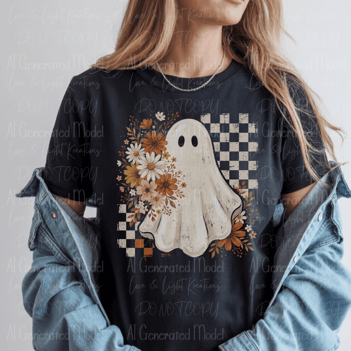 Fall Ghost White Checker