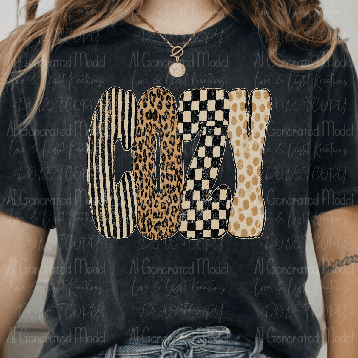 Fall Patter Cozy White Outline