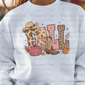 Fall Pink Cow and Leopard Print Western
