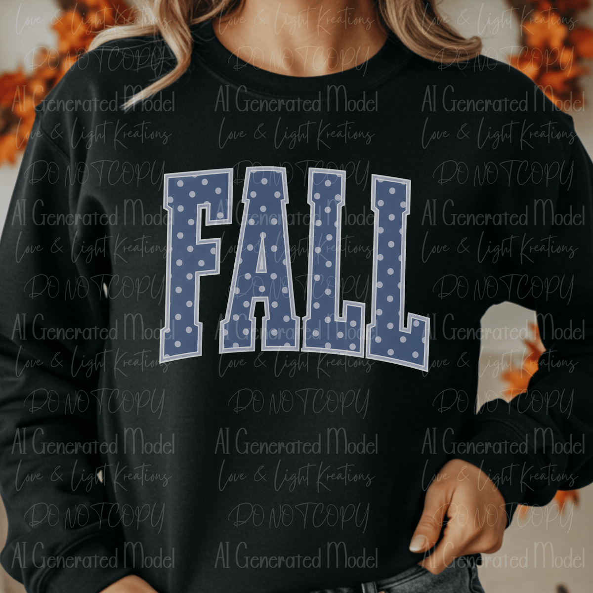 Fall Polka Dots Blue