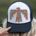 Faux Embroidered Western Bird