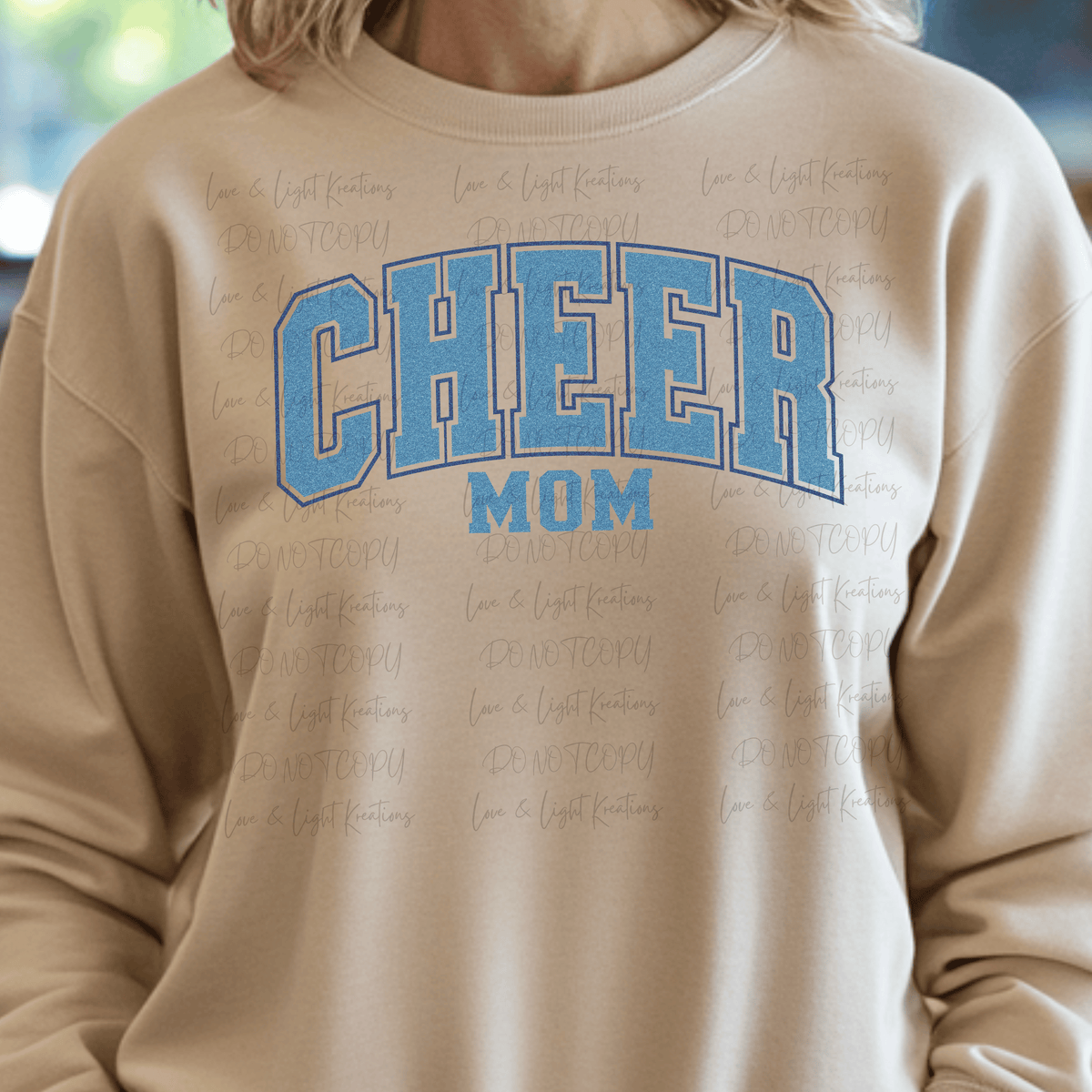 Faux Glitter Cheer Mom