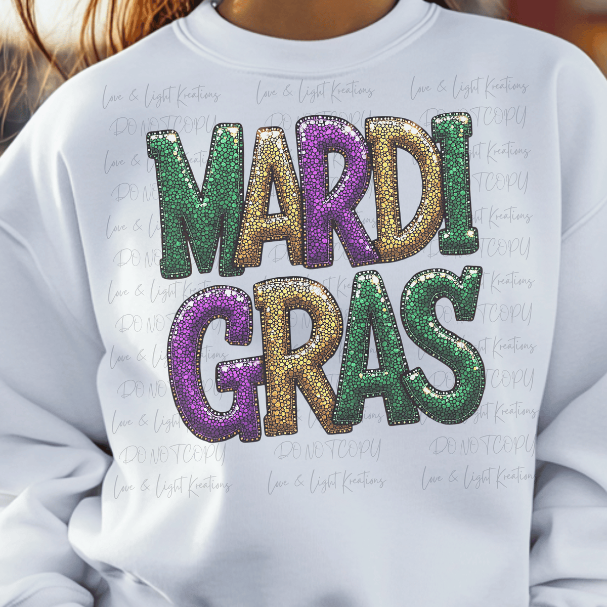 Faux Glitter Mardi Gras