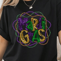Faux Glitter and Beads Mardi Gras