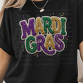 Faux Knit Mardi Gras