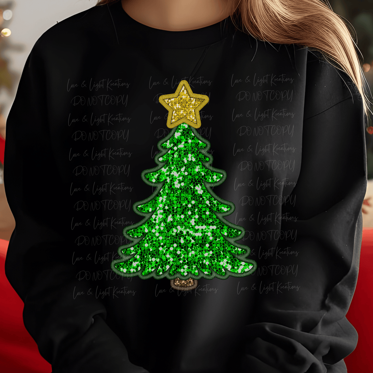 Faux Sequin Christmas Tree