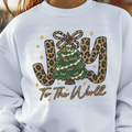Faux Yarn Leopard Print Joy to the World