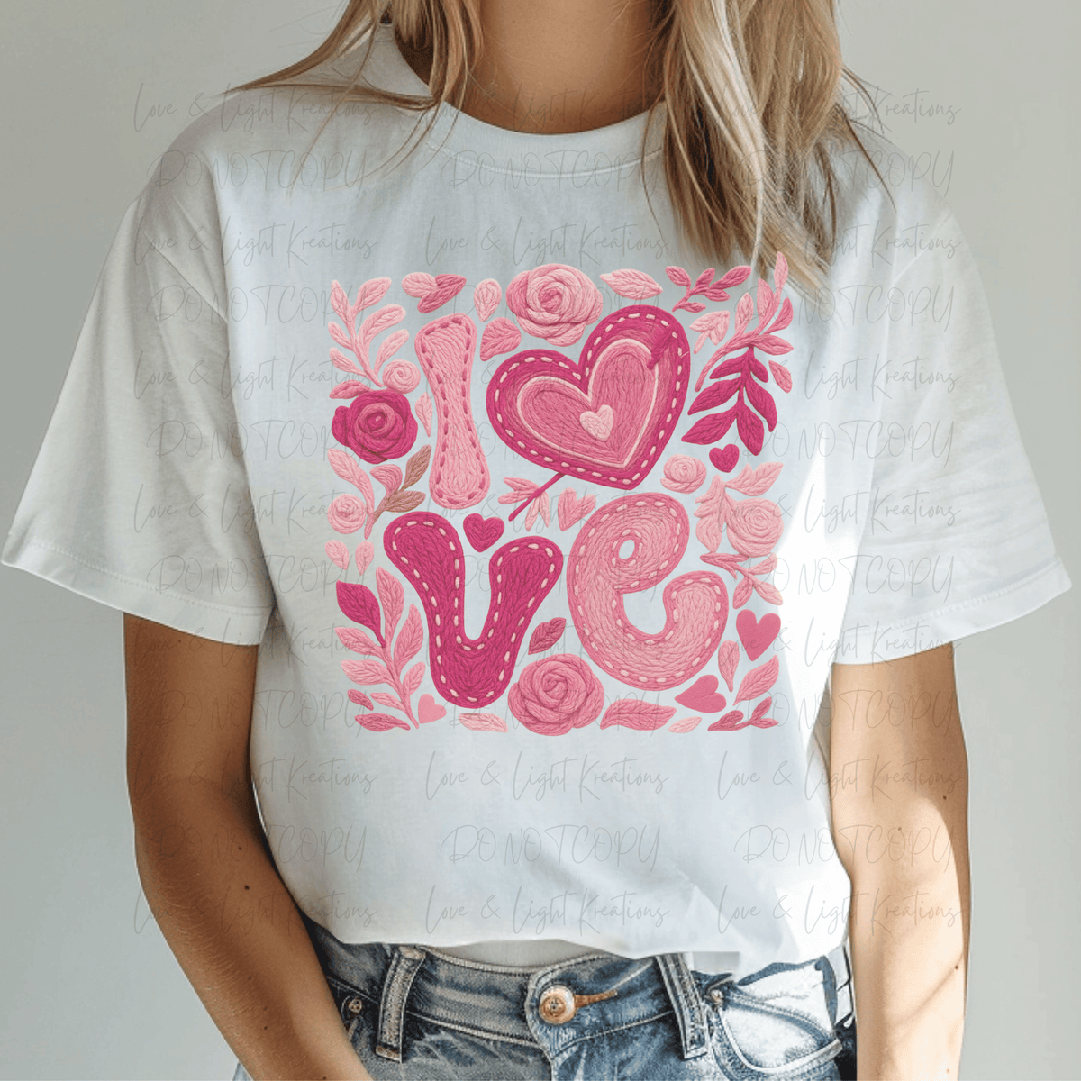 Faux Yarn Love with Heart O