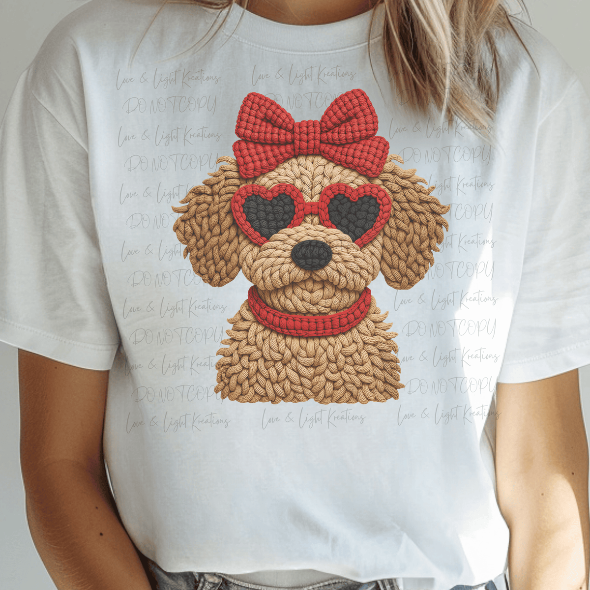 Faux Yarn Valentine's Day Dog