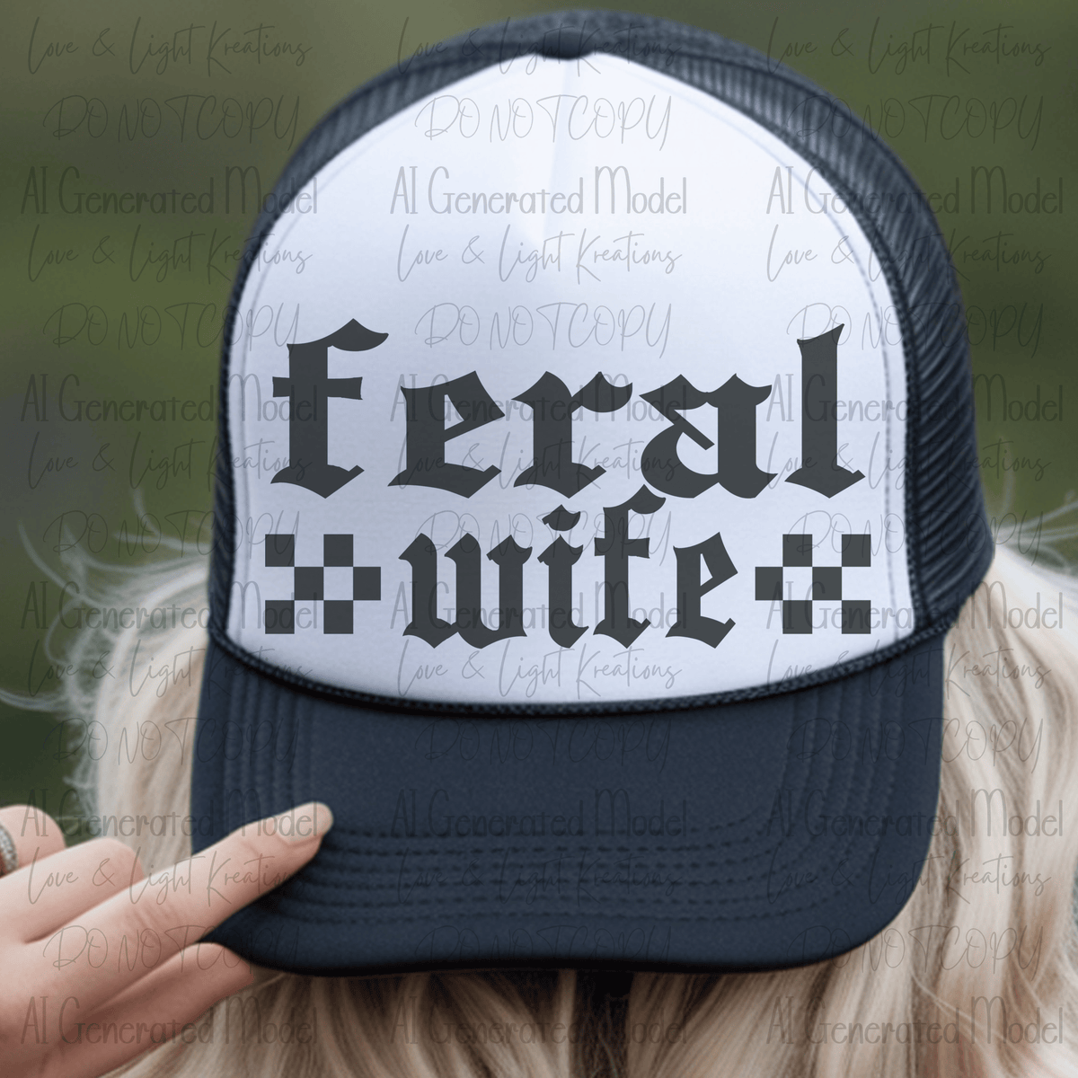 Feral Wife Rocker Checker Black