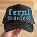 Feral Wife Rocker Checker Blue