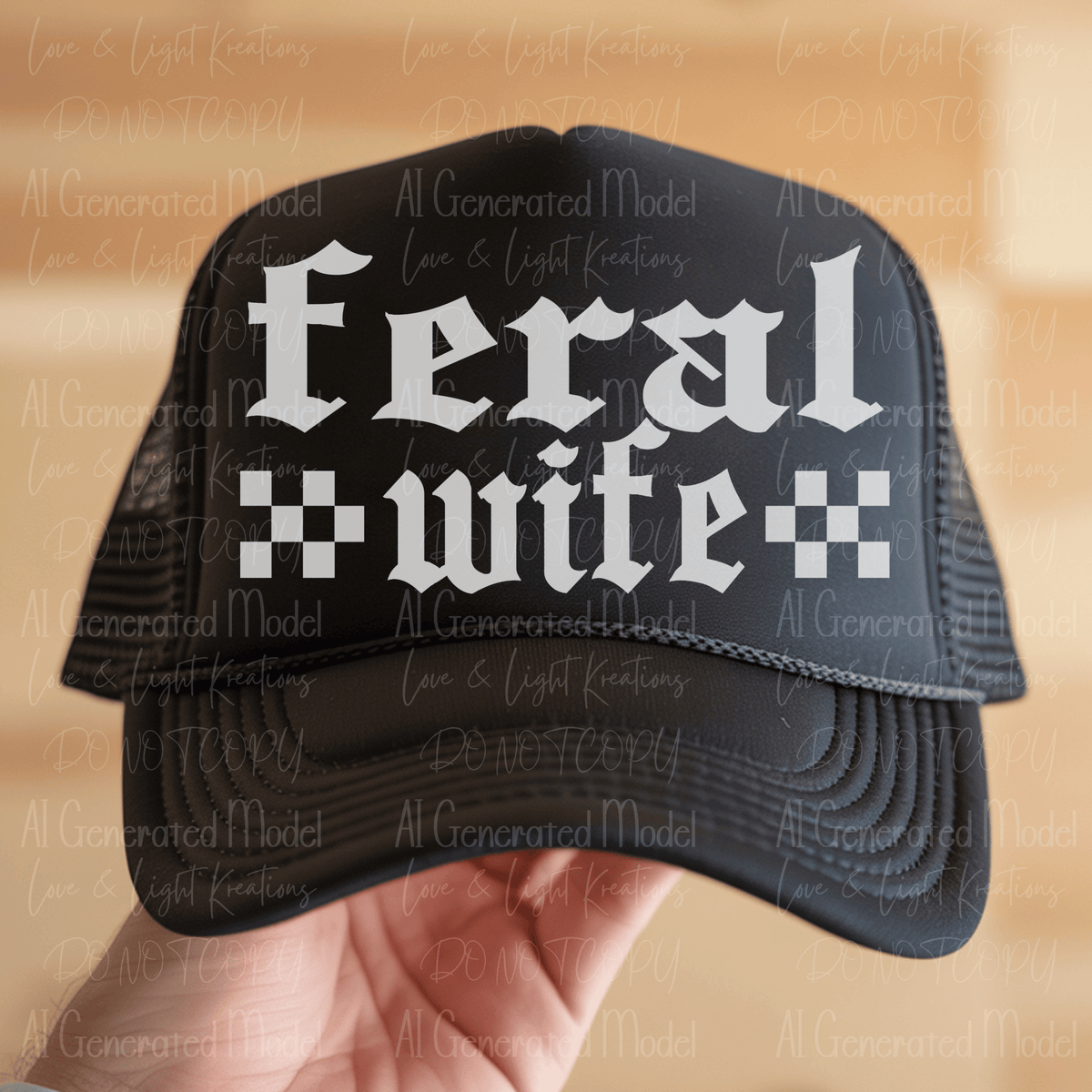 Feral Wife Rocker Checker White