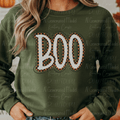 Faux Embroidered Polka Dot BOO