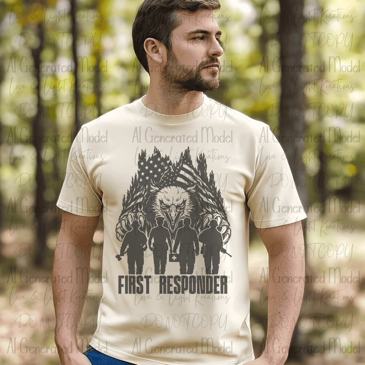 First Responder Eagle and Flag