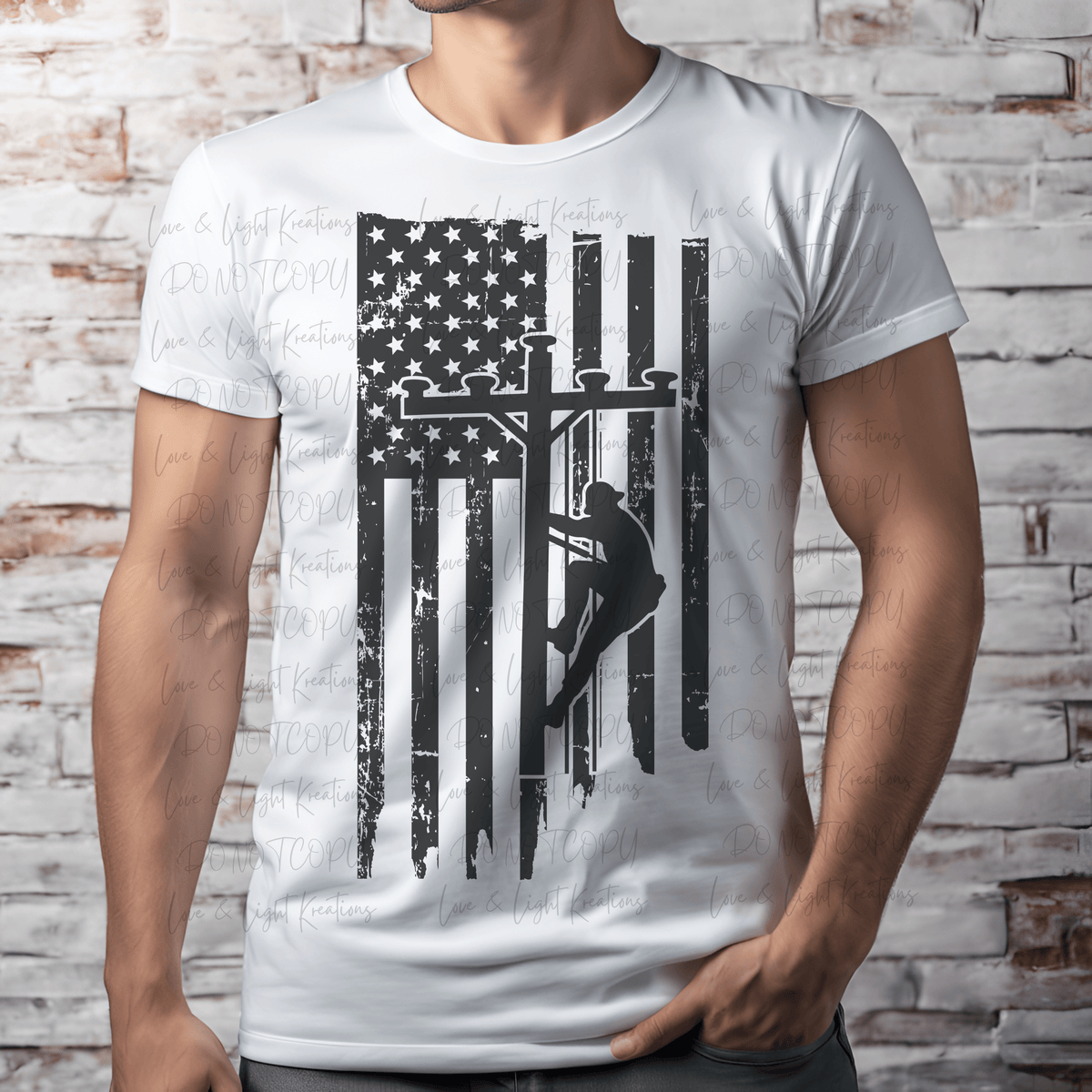 Flag with Lineman in Black
