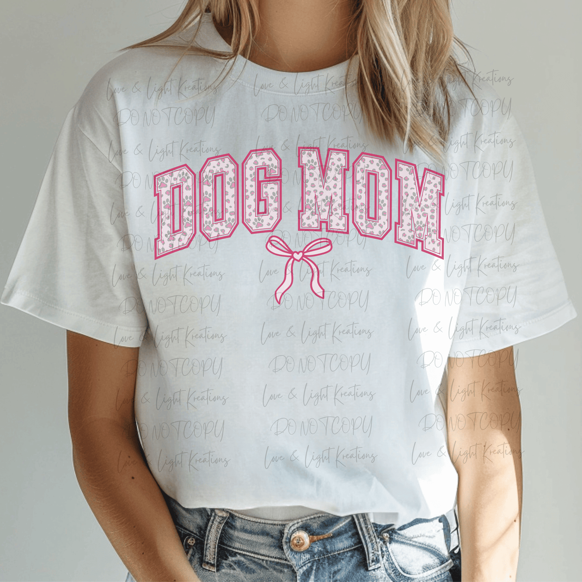 Floral Dog Mom with Bow