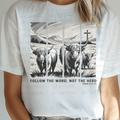 Follow the Word, Not the Herd Western Highland Cows Paint Strokes