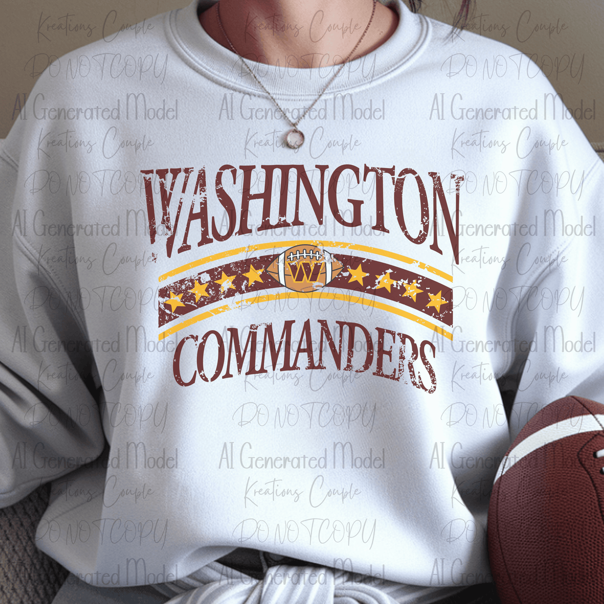 Football Burgundy and Gold