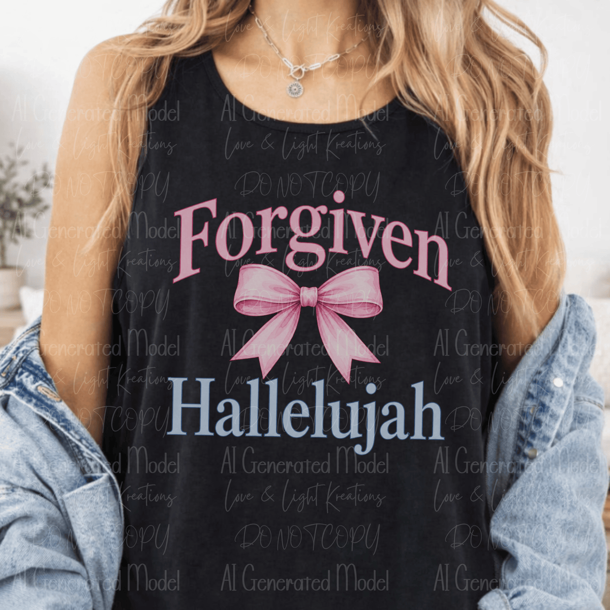 Forgiven Hallelujah with Pink Bow