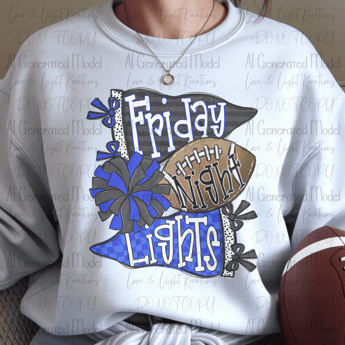 Friday Night Lights Black and Royal