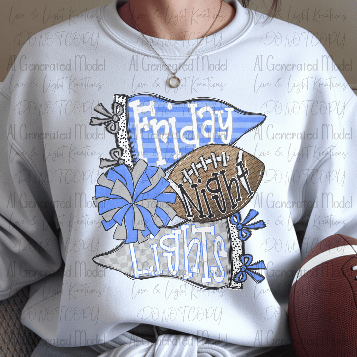 Friday Night Lights Carolina Blue and Silver