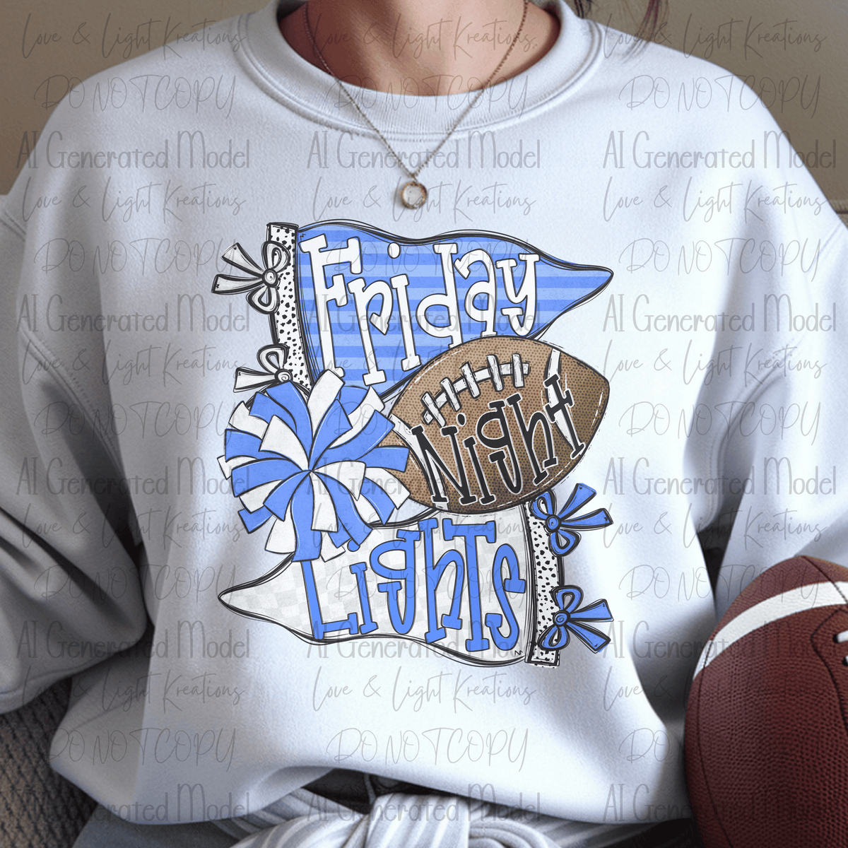 Friday Night Lights Carolina Blue and White