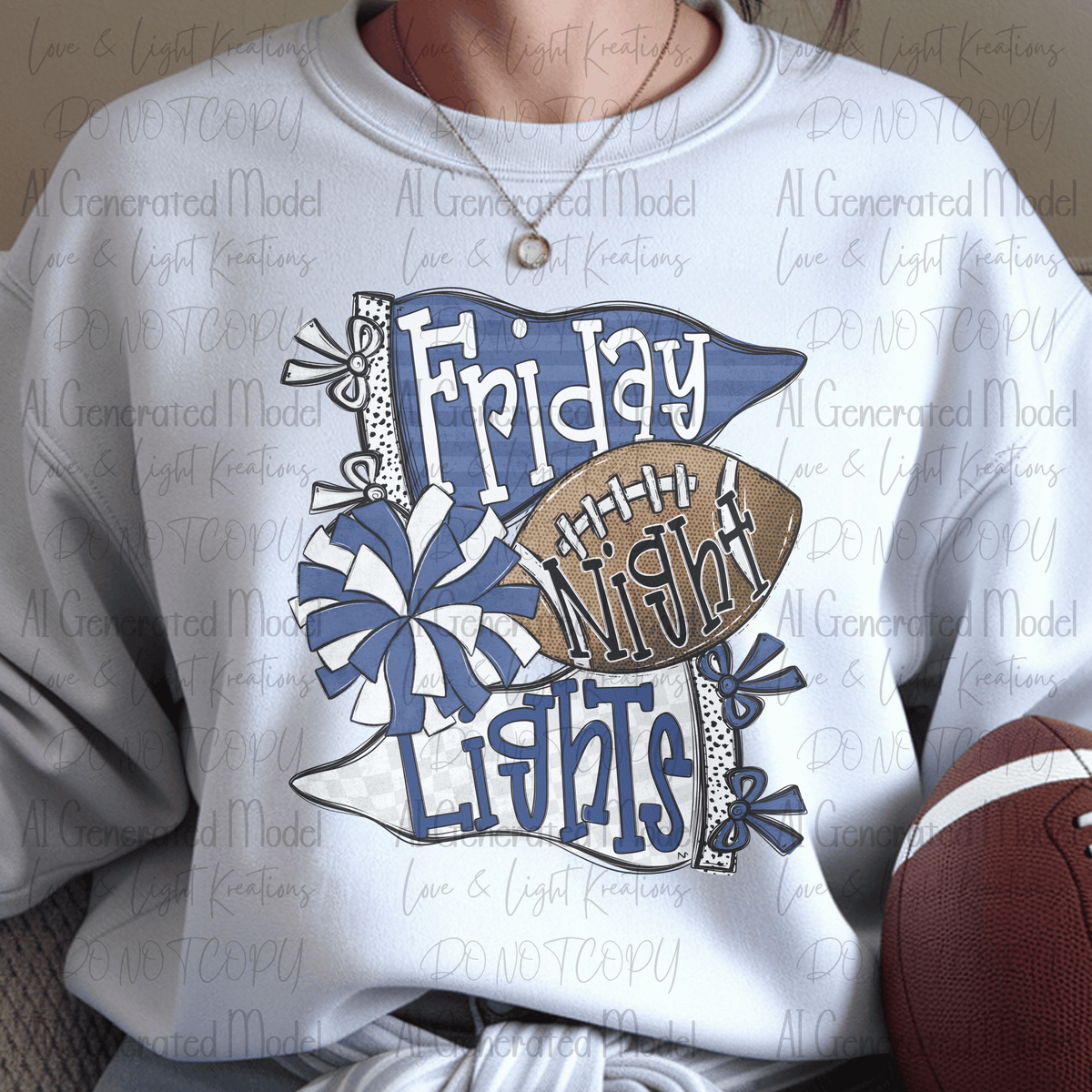 Friday Night Lights Navy and White