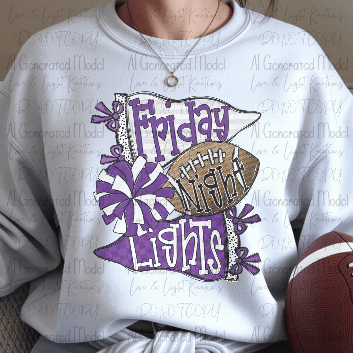 Friday Night Lights Purple and White