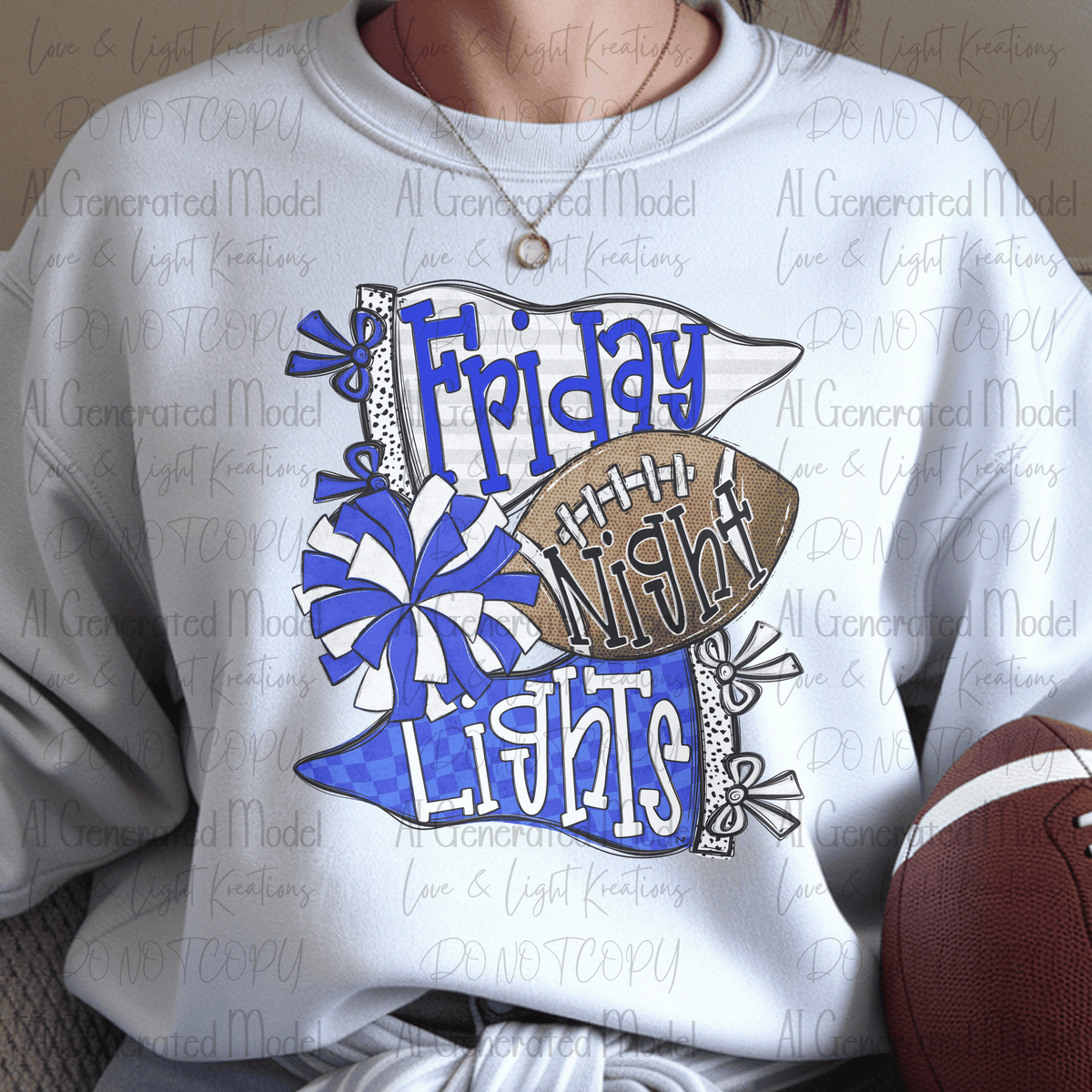 Friday Night Lights Royal and White