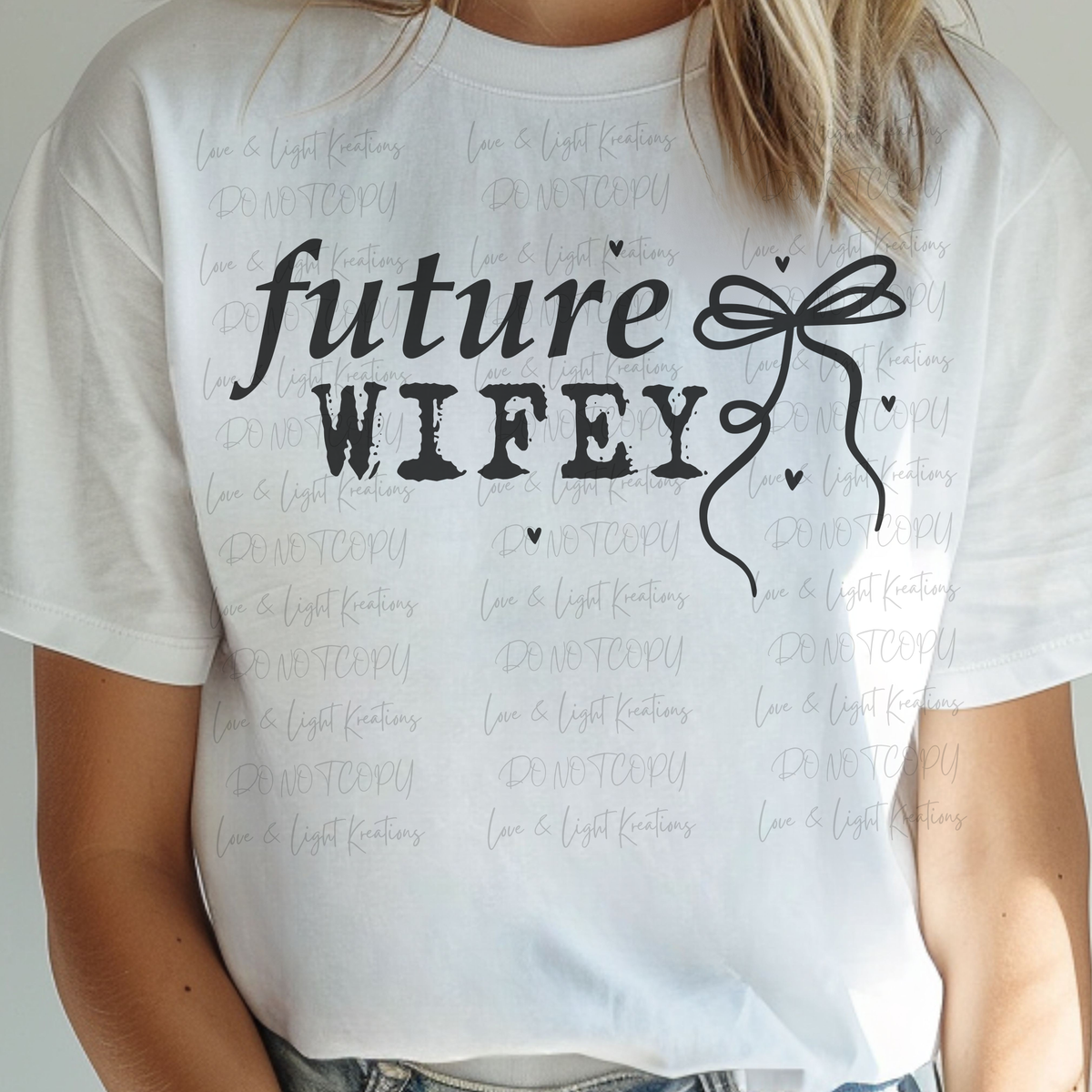 Future Wifey with Coquette Bow in Black Font