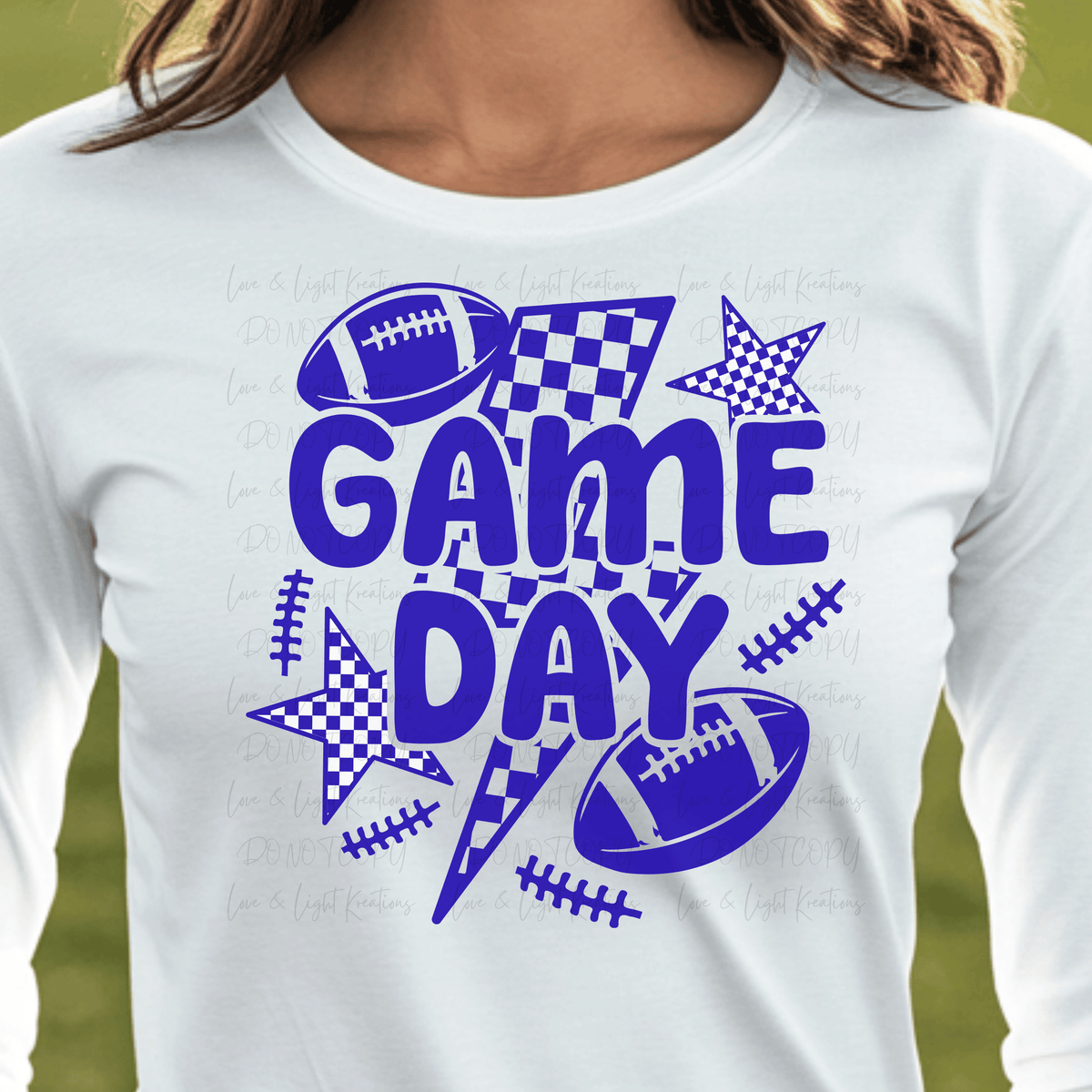Game Day Football Blue