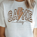 Game Day with Football Lightening Bolt
