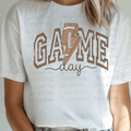 Game Day with Football Lightening Bolt