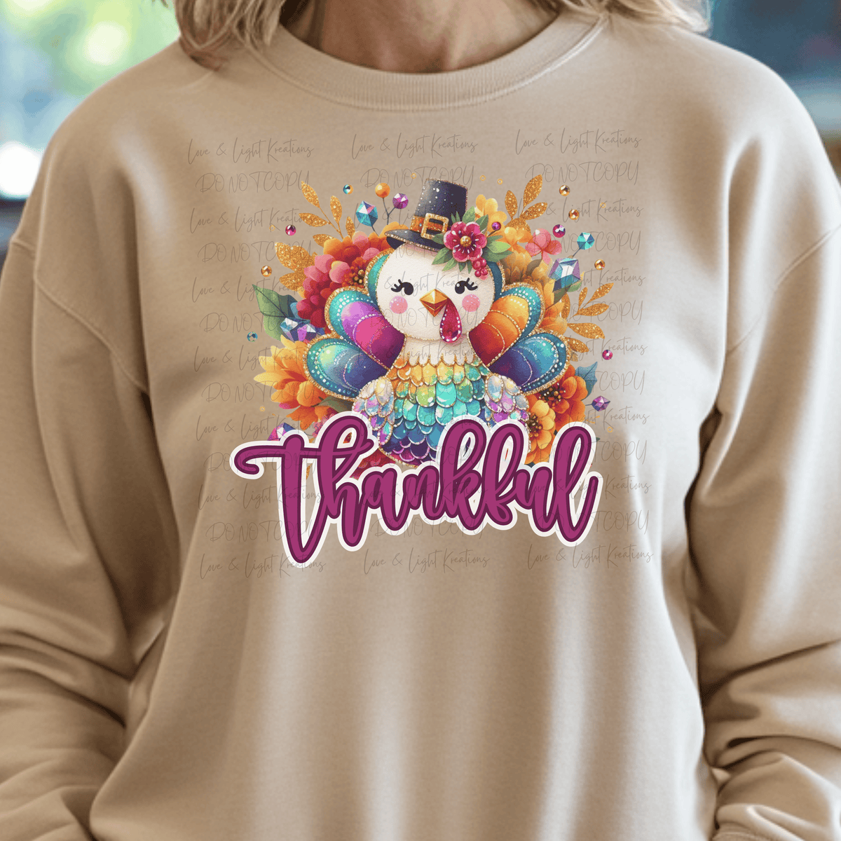 Glitter Thankful Turkey