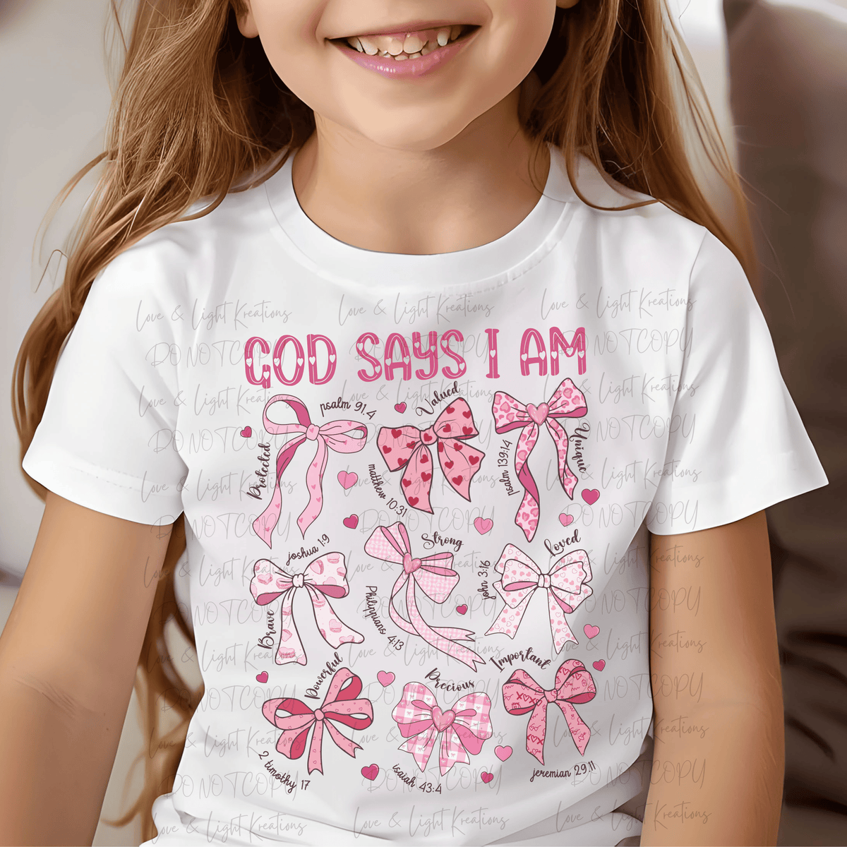 God Says I Am Pink Coquette Bows