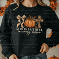 God is Faithful in Every Season Bow Pumpkin and Cross