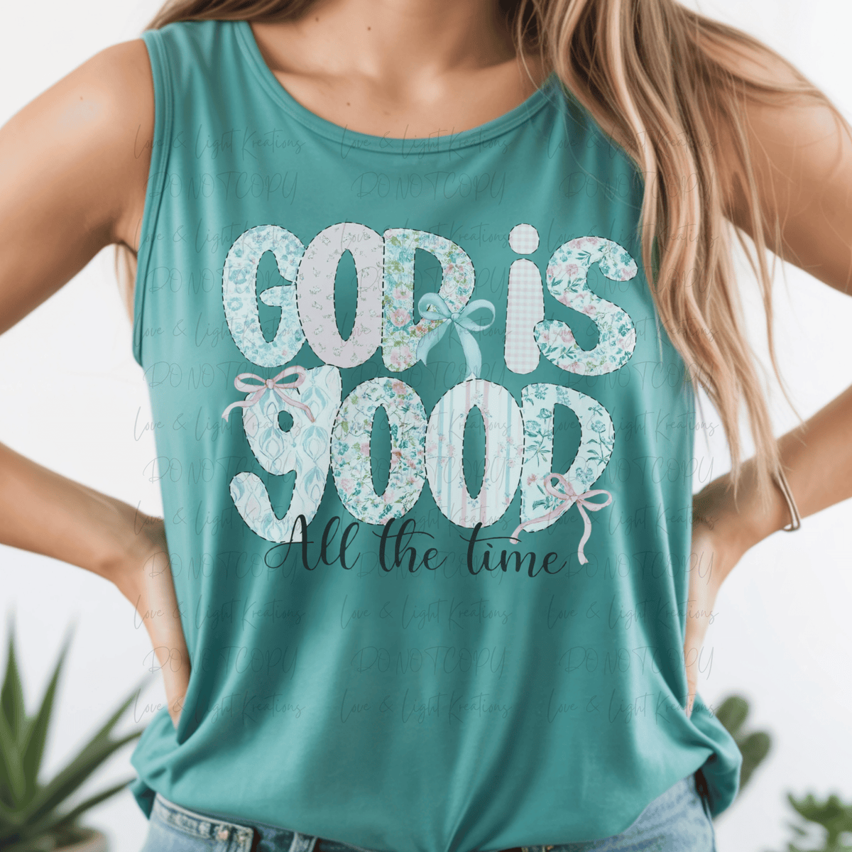 God is Good All the Time Pastel Floral