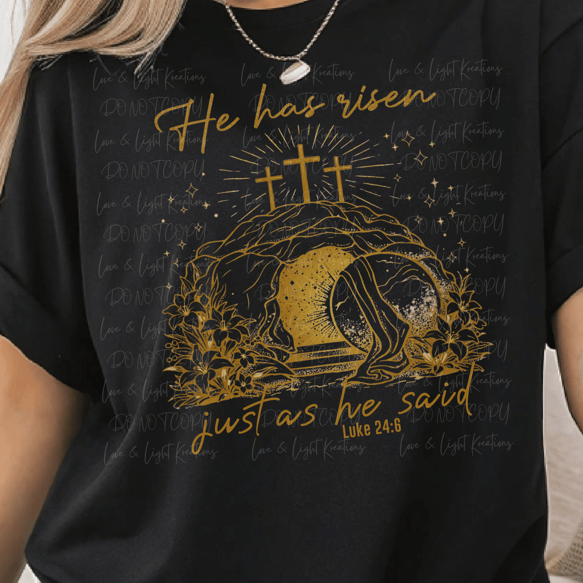 Gold He Has Risen Just as He Said With Scene