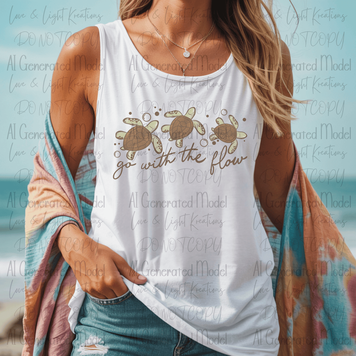 Go with the Flow Sea Turtles Dark Brown
