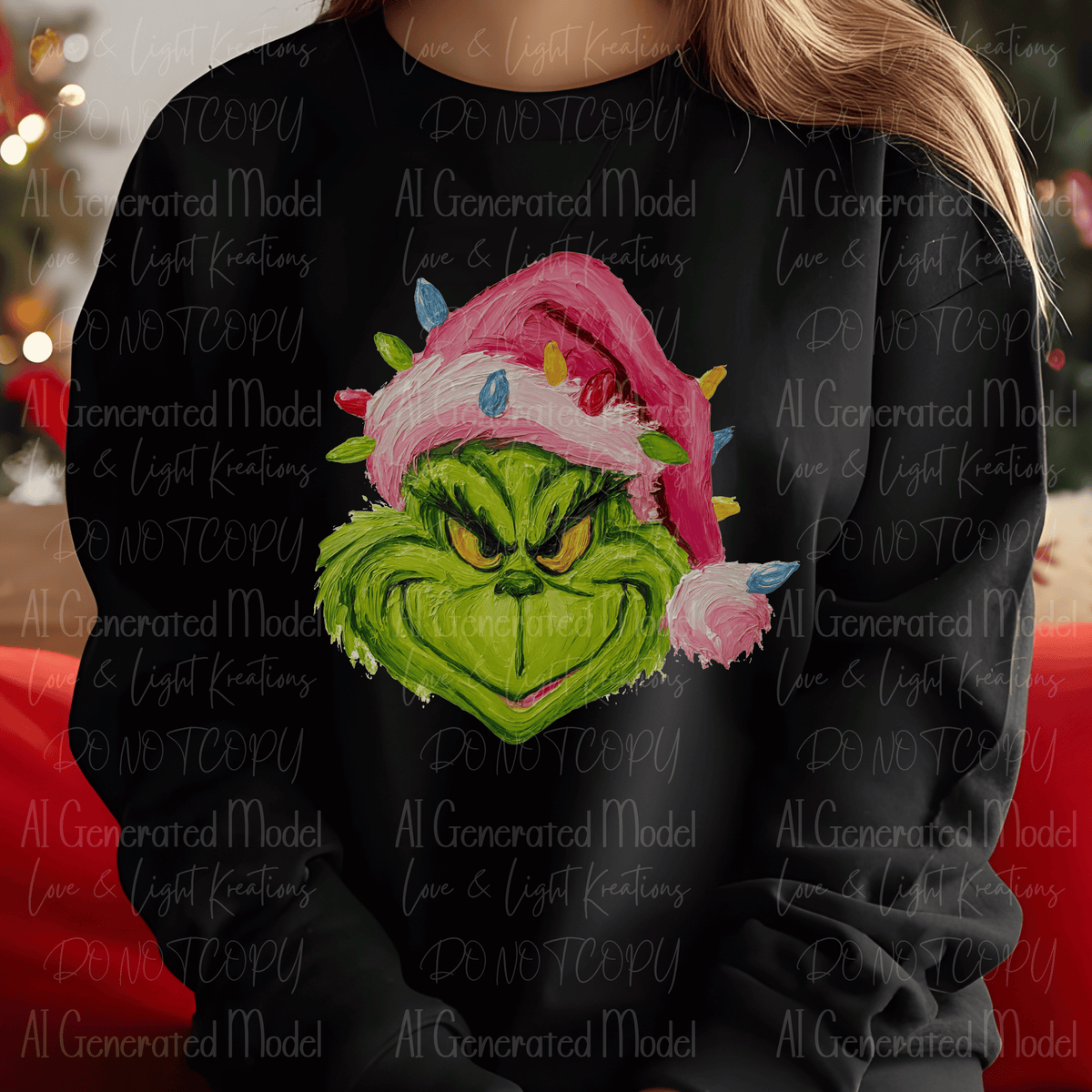 Green Christmas Who with Lights on Pink Hat