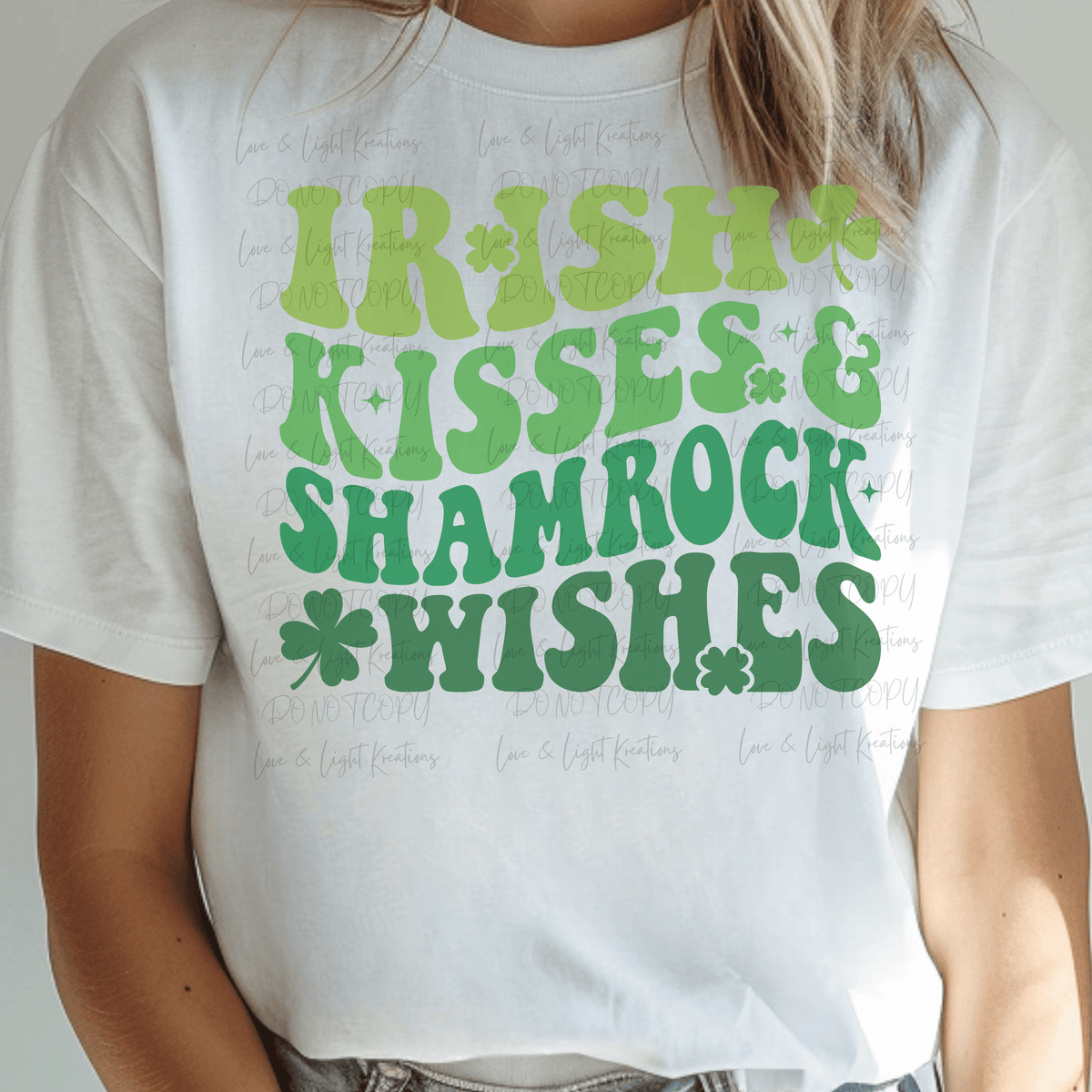 Green Groovy Irish Kisses and Shamrock Wishes