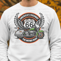 Green Motorcycle Wings Route 66
