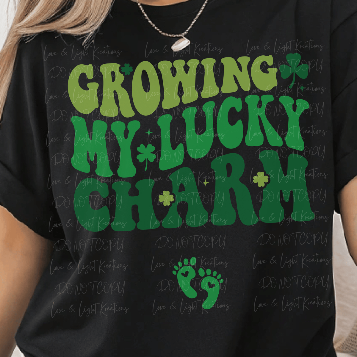 Groovy Green Growing My Lucky Charm Pregnancy