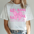 Groovy Pink Girl Mama Checkered Coquette Bow