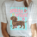Guess What Dachshund Blue Stripes