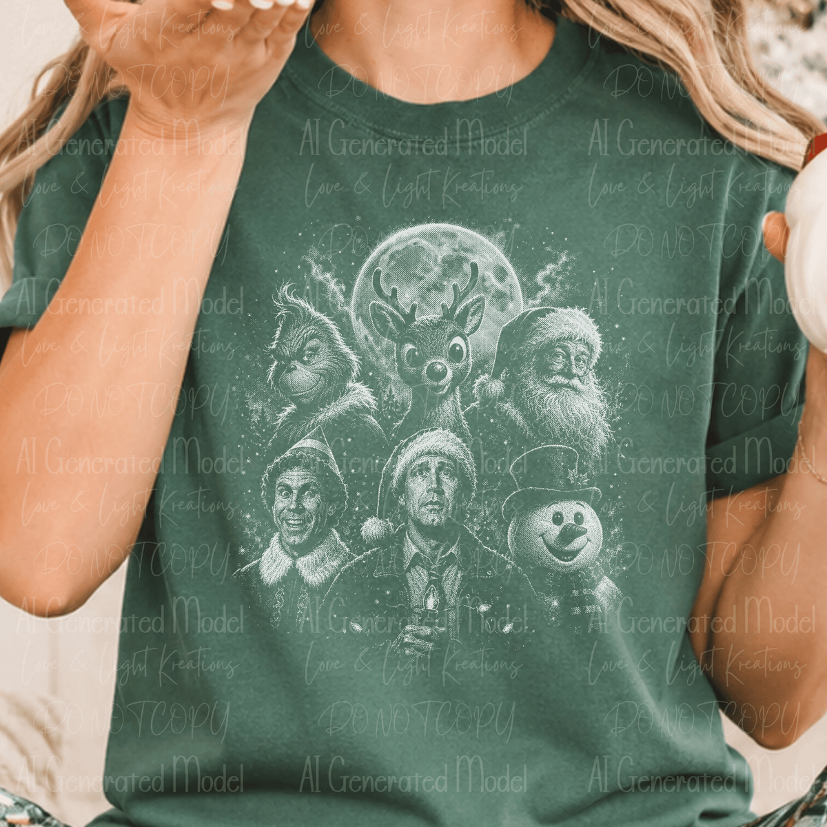 Halftone Character Christmas White