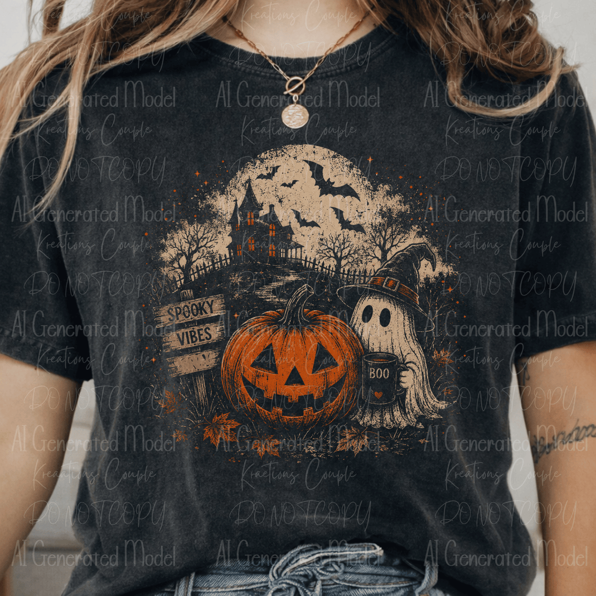 Halftone Halloween Ghost
