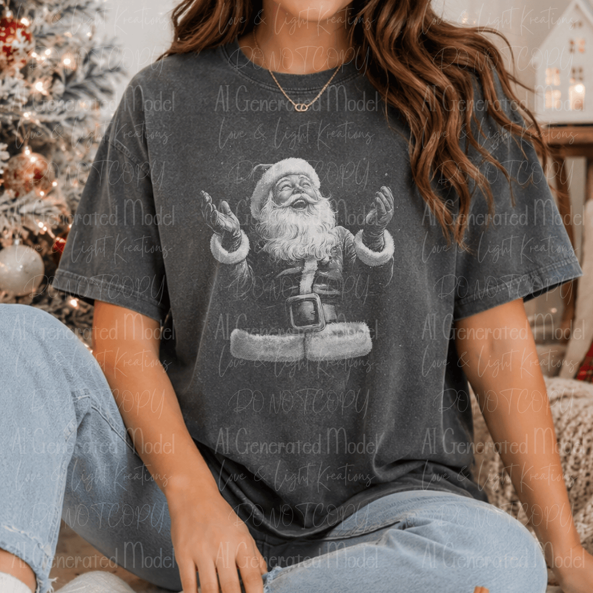 Halftone Santa